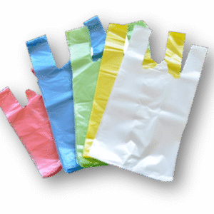 BOLSA PLASTICO TIPO CAMISETA ROLLO Y SUELTA