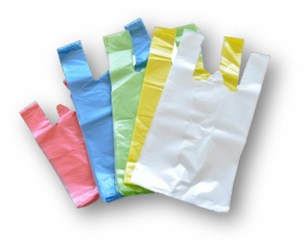 BOLSA PLASTICO TIPO CAMISETA ROLLO Y SUELTA